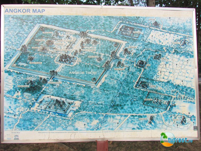 Карта города Ангкор-Тхом